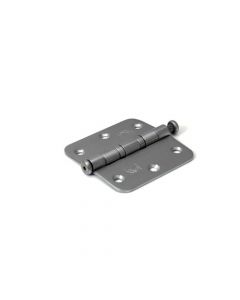 Kogelscharnier met ronde hoek 76x76mm, uitvoering RVS
