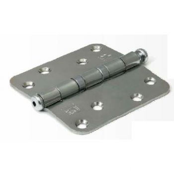 Kogelscharnier met ronde hoek 89x89mm, uitvoering RVS