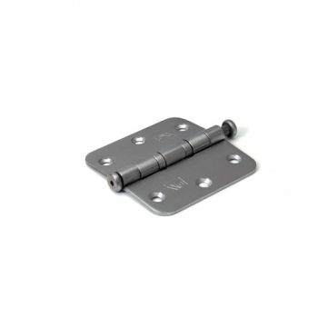 Kogelscharnier met ronde hoek 76x76mm, uitvoering RVS