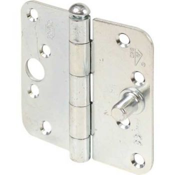 Veiligheid scharnier met ronde hoek 89x89 blank verzinkt